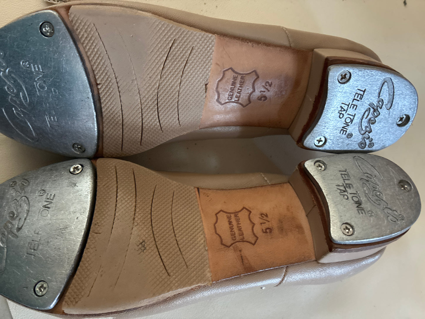 Capezio Tan buckle tap shoes - Size 5.5