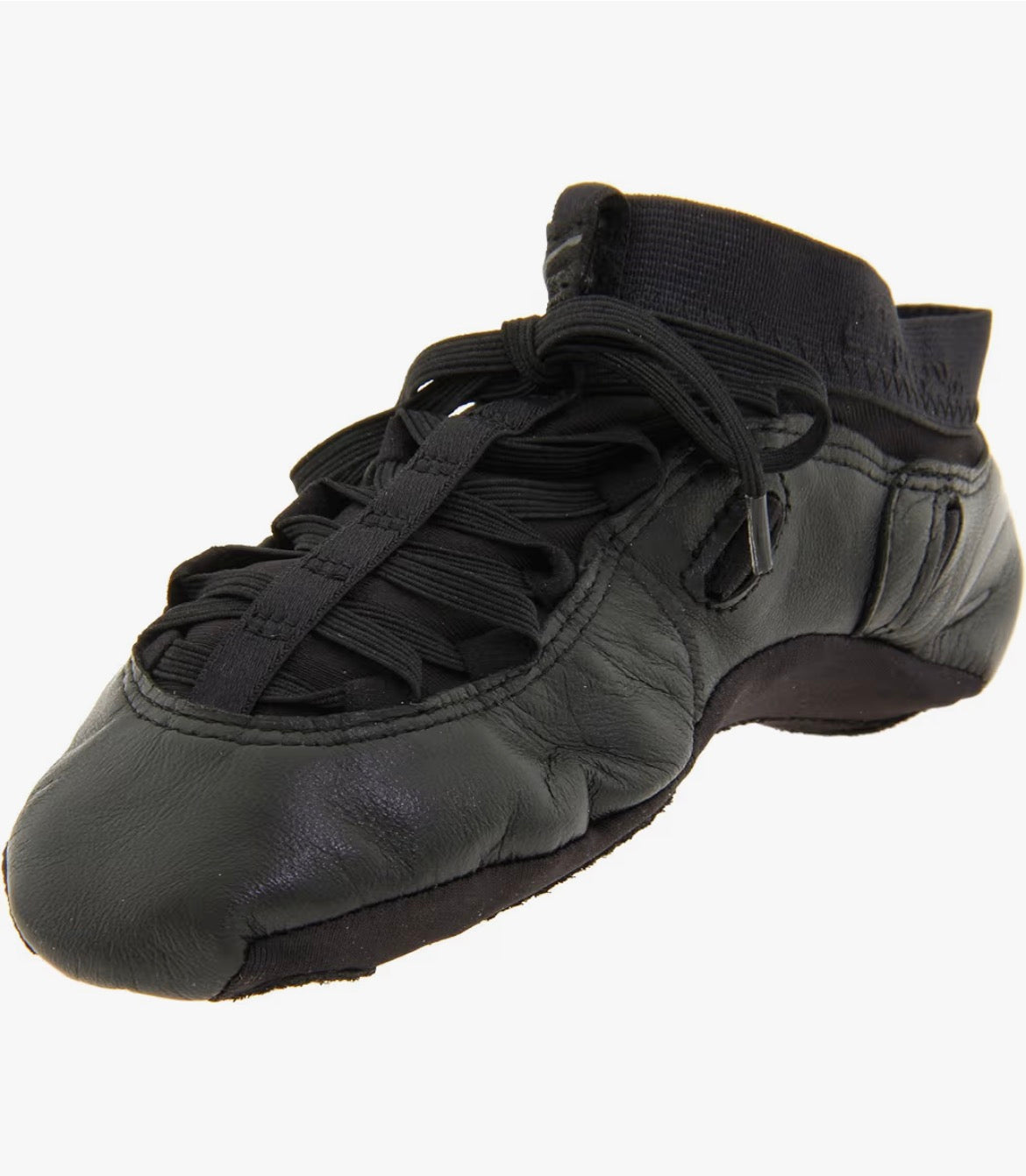 Capezio Fizzion Leather Dance Shoe Black- Women’s Size P (4-5)