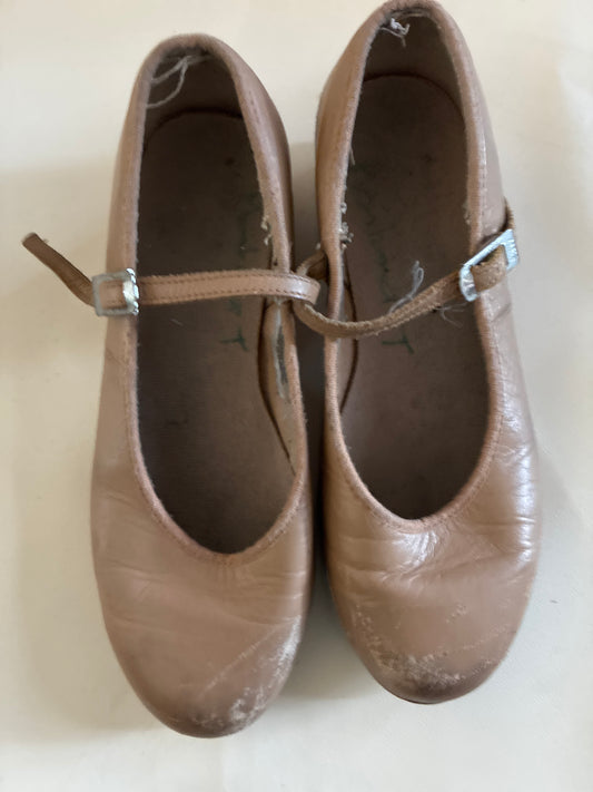 Bloch Tap on Tan shoes - Child size 4