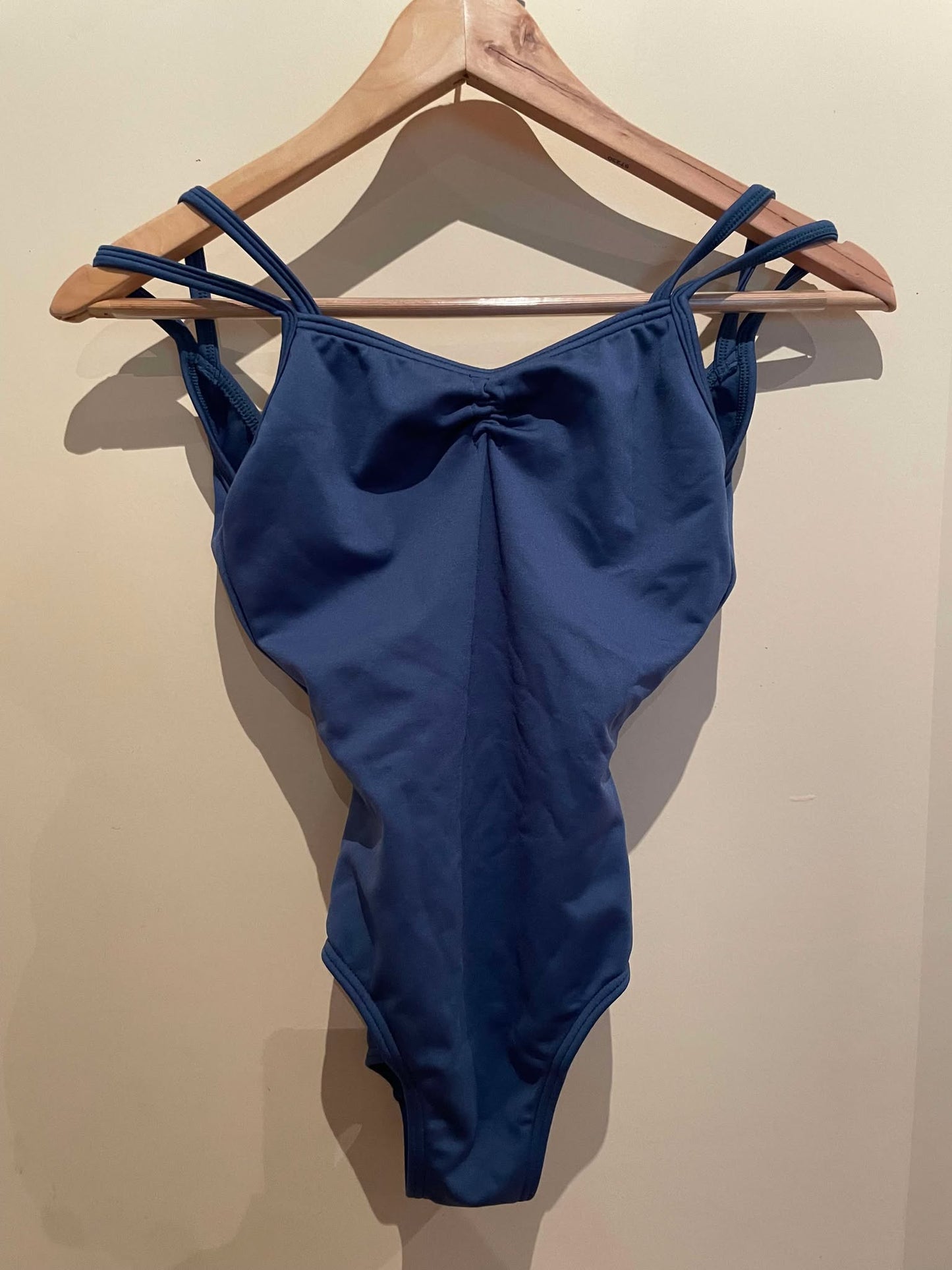 Duel Strap Sleeveless Steele Blue Leotard