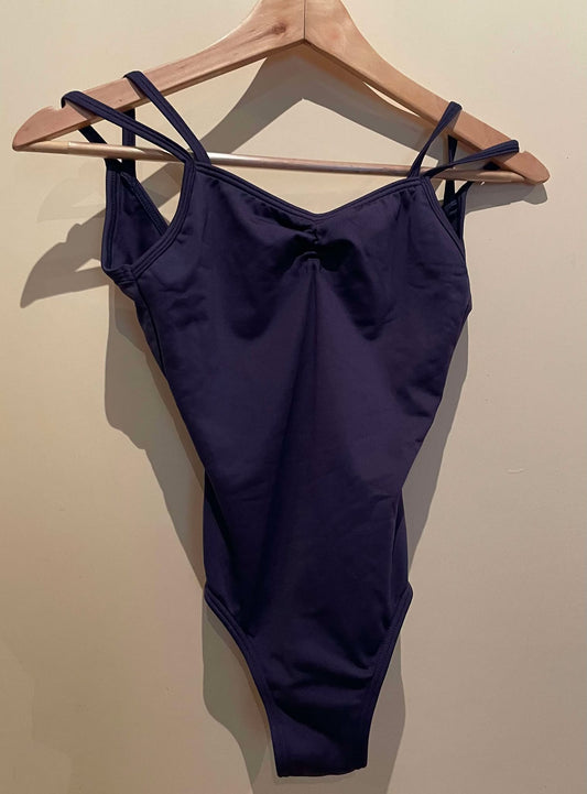 Duel Strap Sleeveless Navy Blue Leotard