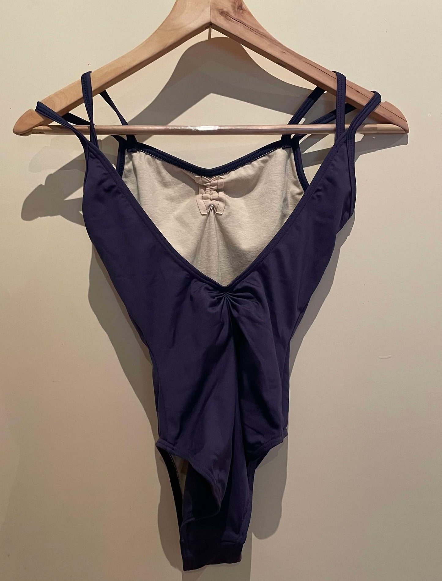 Duel Strap Sleeveless Navy Blue Leotard
