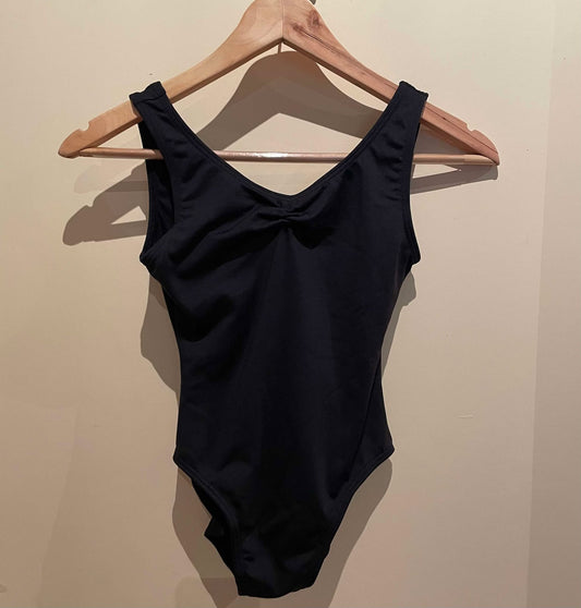 Sleeveless Plain Black Leotard