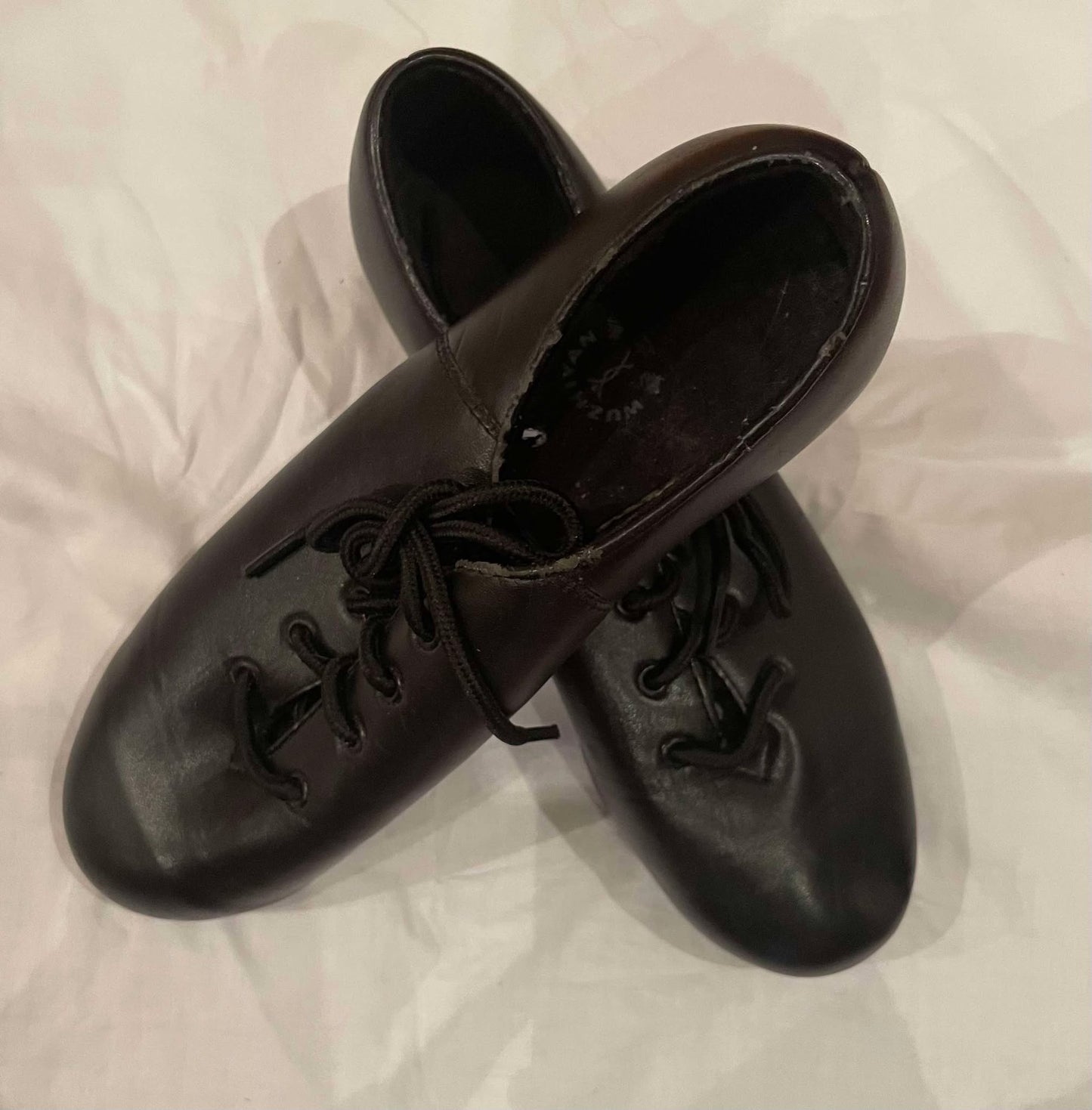 Black Tap Lace Up Shoes.