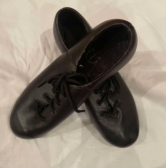 Black Tap Lace Up Shoes.