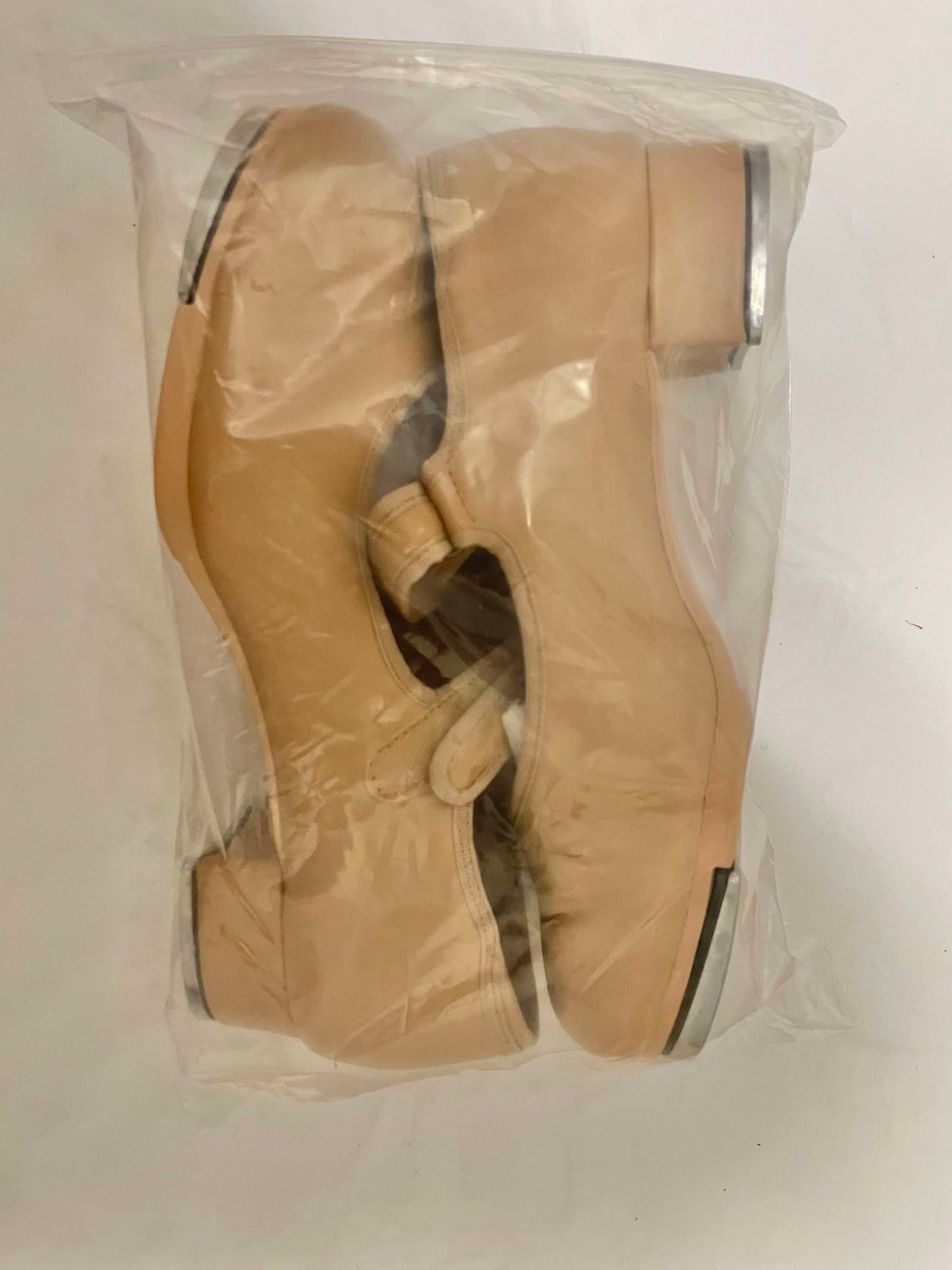 Tan Tap Shoes Mary Jane Velcro. Size 43