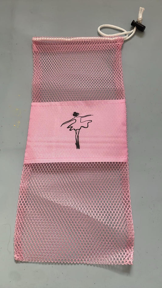 Pink Mesh Shoe Bags