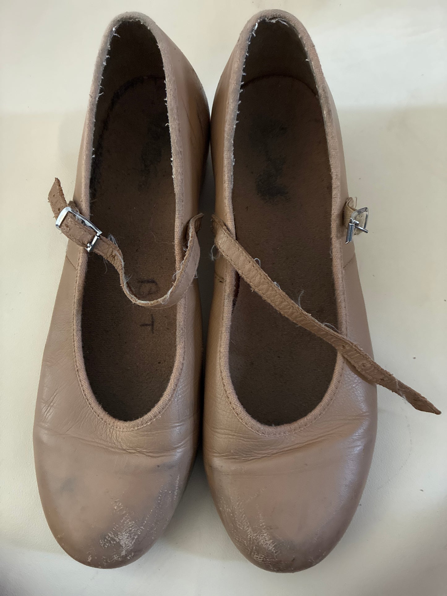 Bloch Tap on Tan shoes - adult 6
