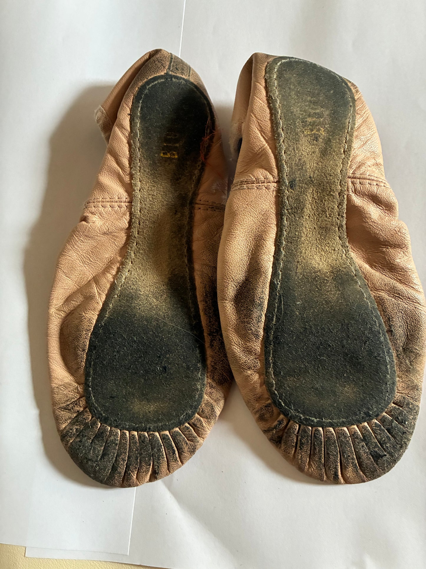 Bloch Dansoft Leather Girls Ballet Full Sole Size 3.5 B