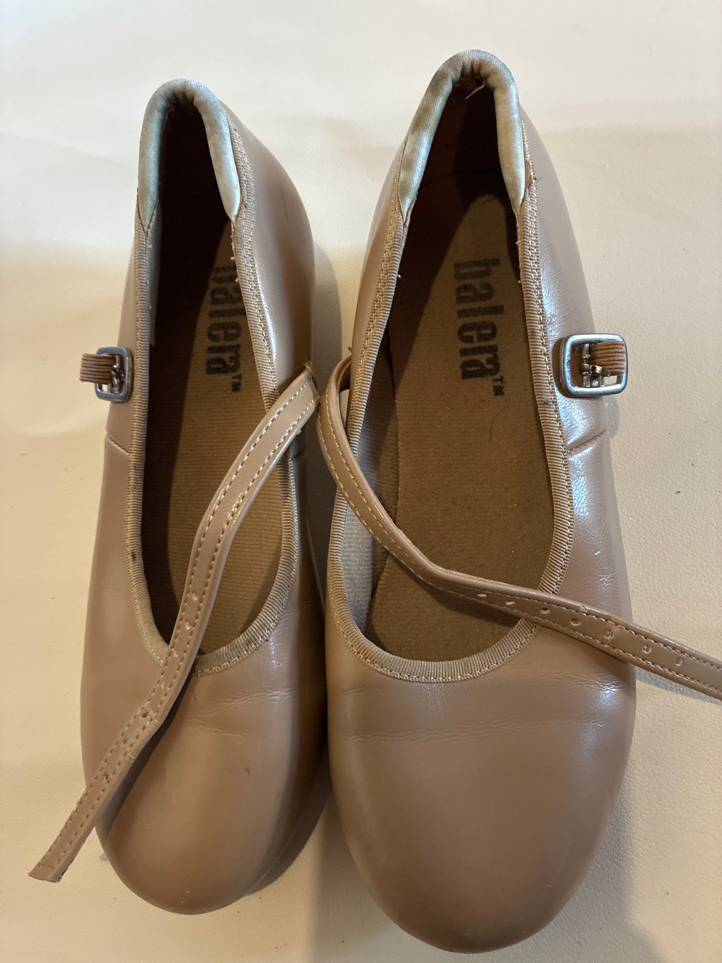 Ballers Tan Tap shoes with buckle - Child Size 3