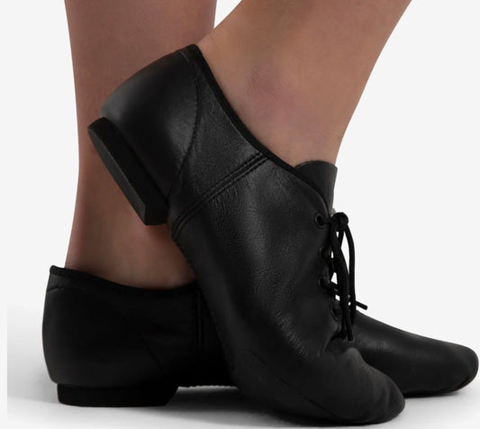 Capezio E-SERIES JAZZ OXFORD Black Split Sole Lace Up Jazz Shoes