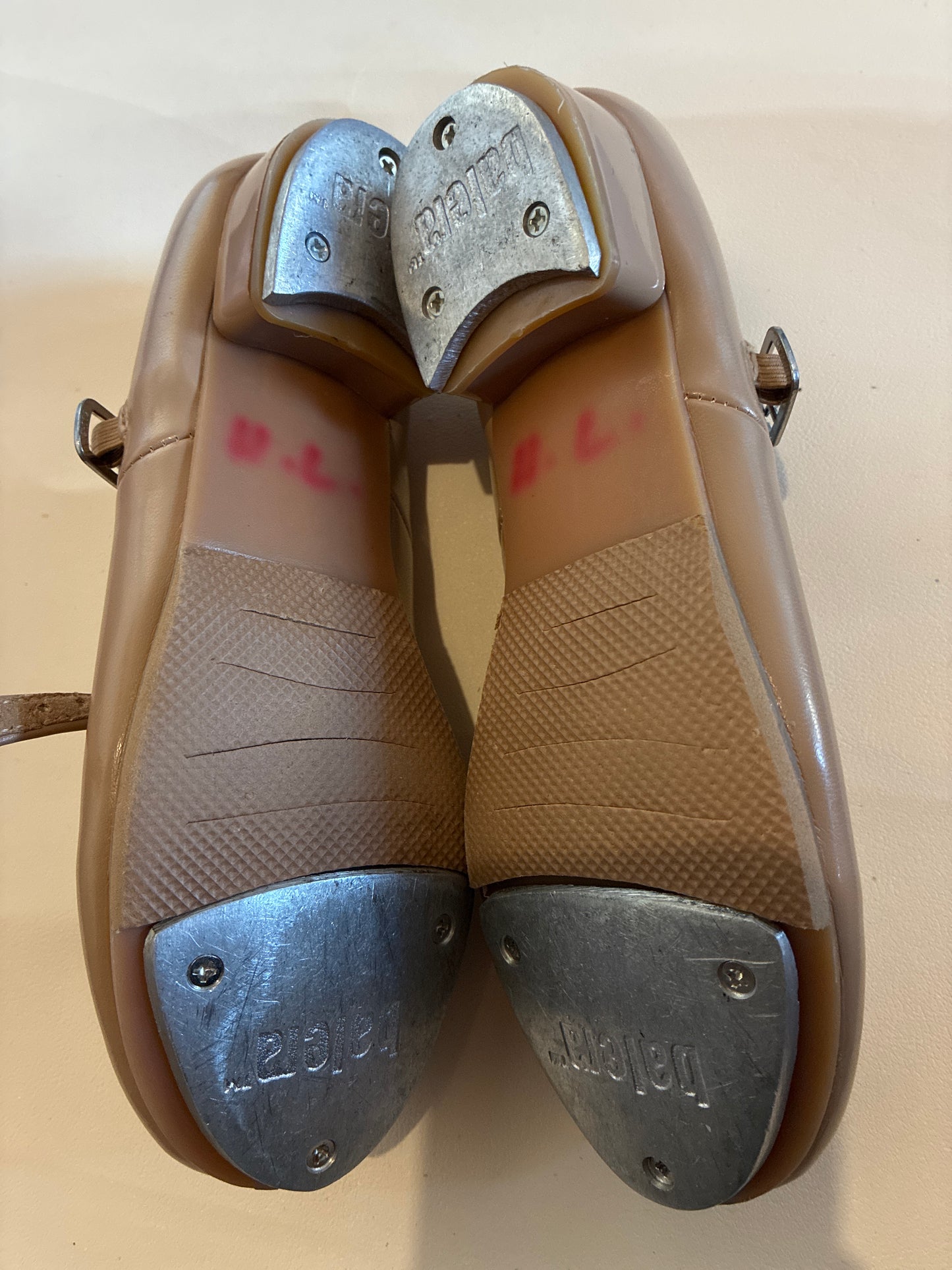 Ballers Tan Tap shoes with buckle - Child Size 3