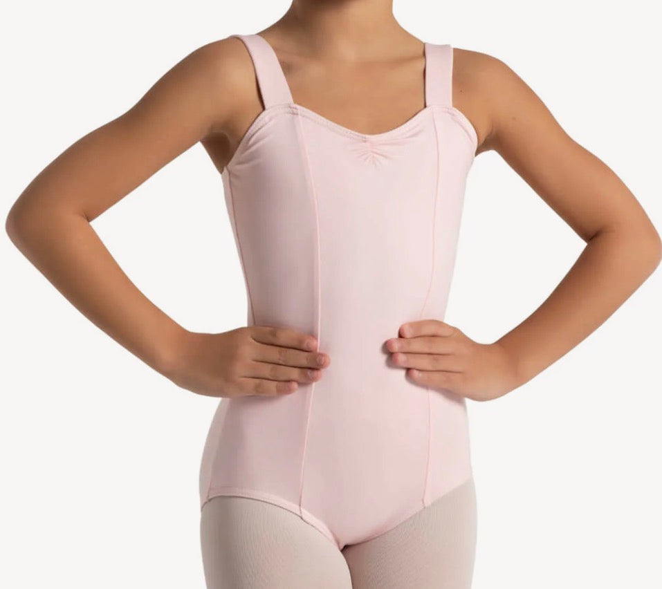 Capezio Wide Strap leotard Pink - Size Intermediate