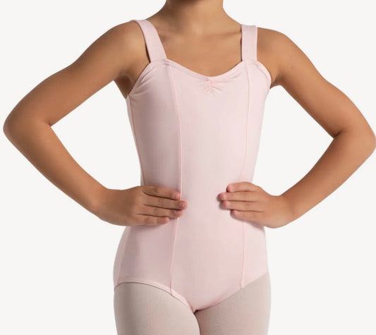 Capezio Wide Strap leotard Pink - Size Intermediate