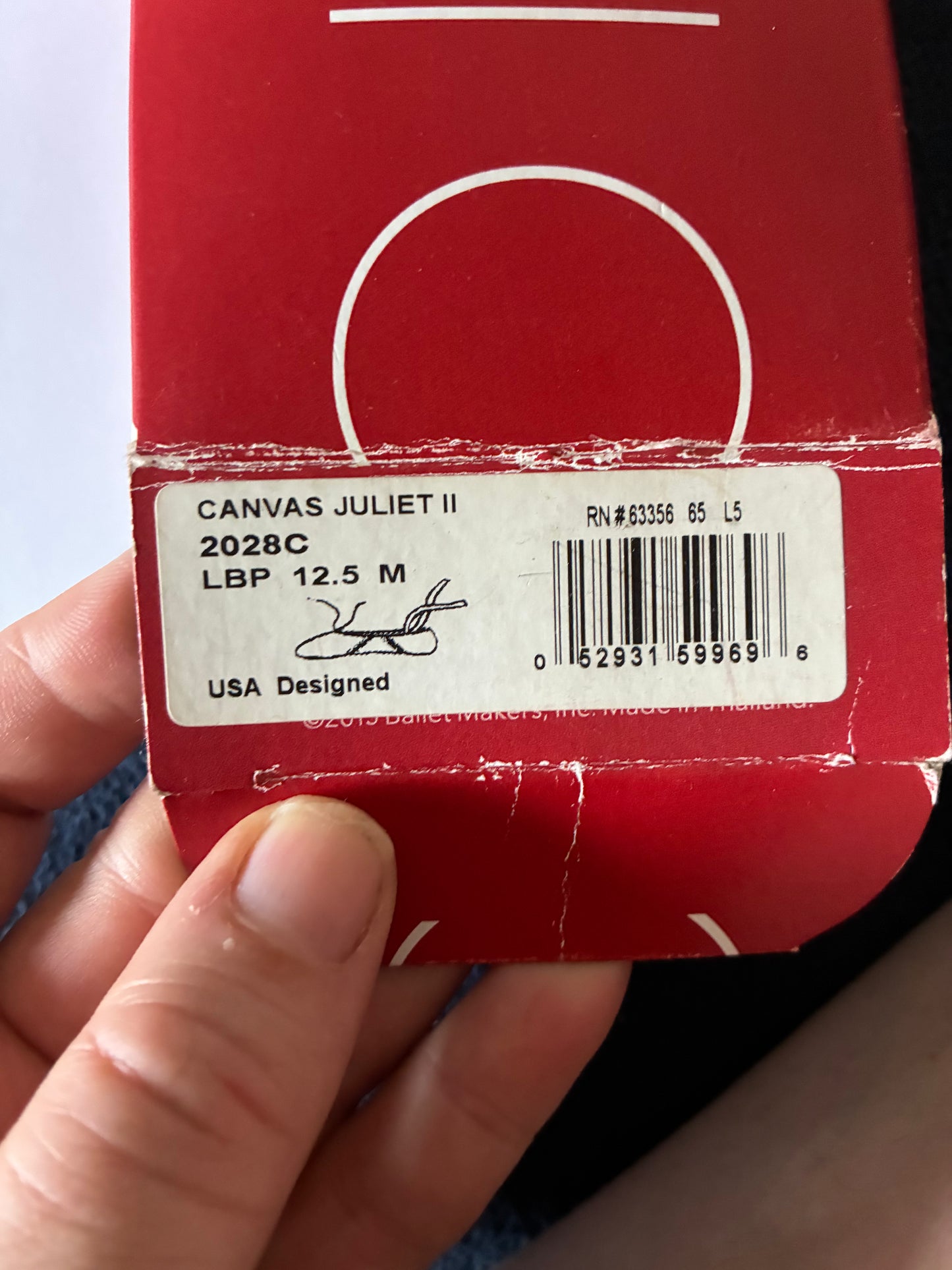 Capezio Juliet 2 canvas split sole pink ballet shoes - child 12.5 m