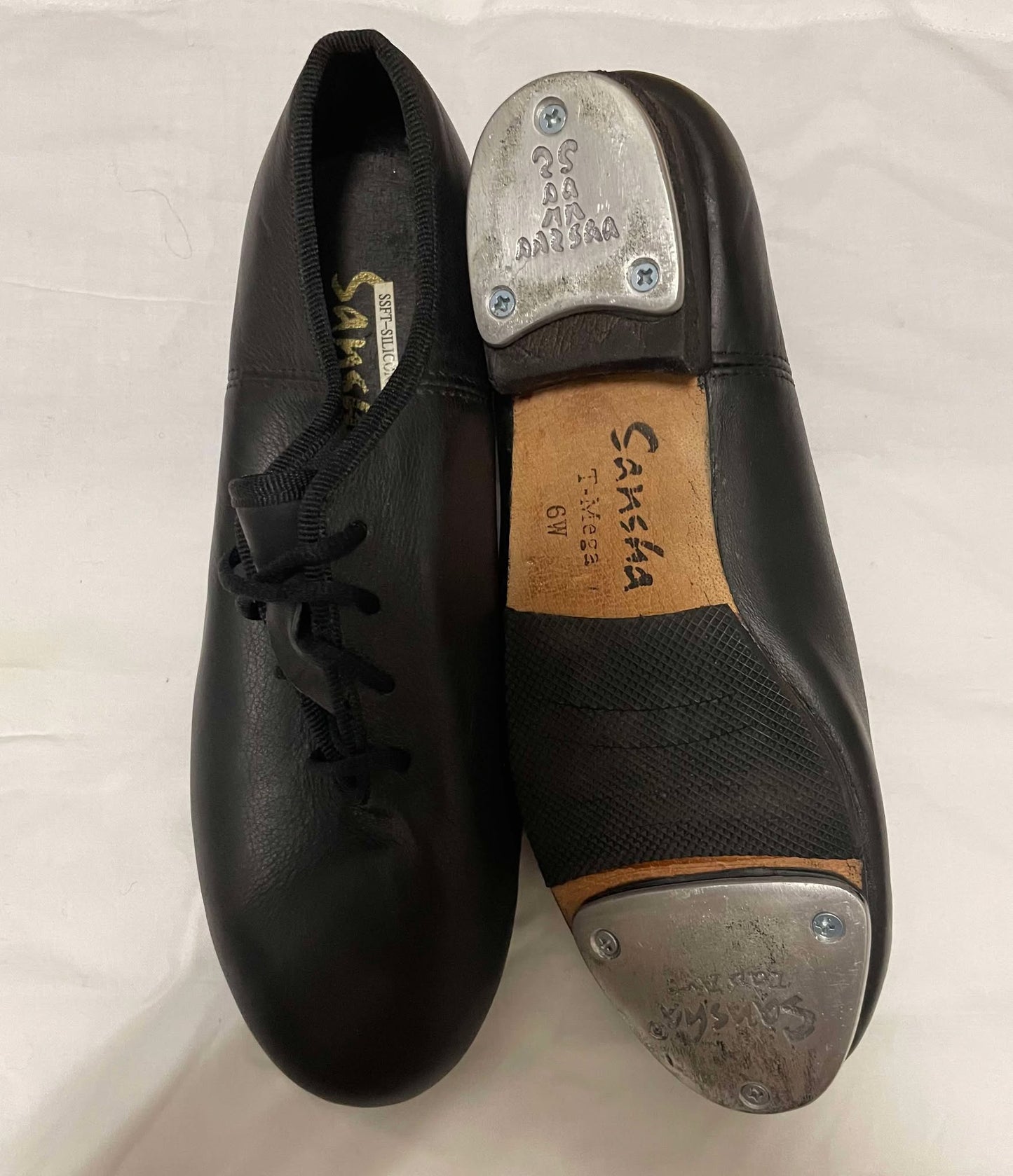 Sansha Black Lace Up Tap Shoes