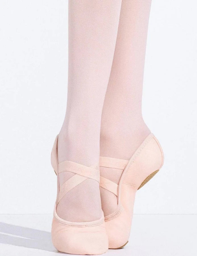 Capezio Sculpture II Canvas Split Sole Pink Ballet Shoe - Child 4 M