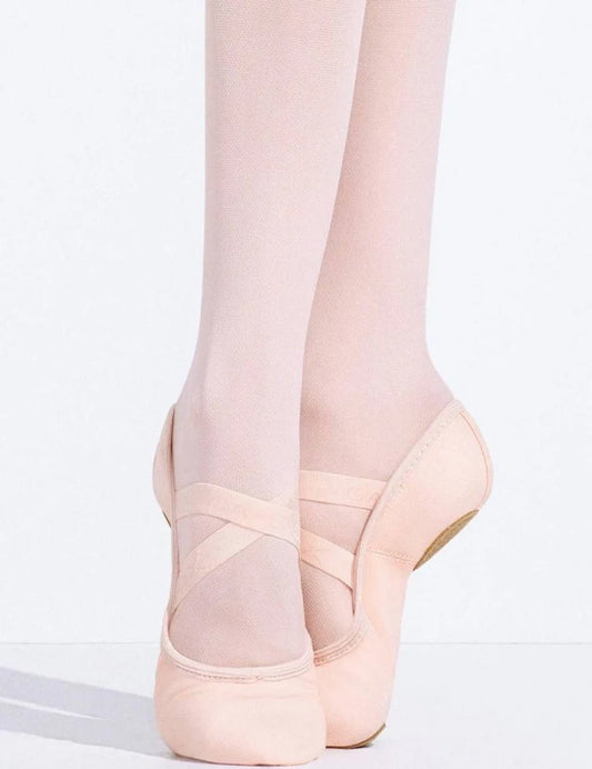Capezio Sculpture II Canvas Split Sole Pink Ballet Shoe - Child 4 M